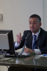Il Dott. Stefano Malloci dell’Urologia del Brotzu durante la sua relazione