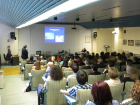 L’aula dell’Ospedale Oncologico Businco di Cagliari durante i lavori